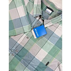 Columbia Thompson Hill II Men's Button Up 2XL * Short Sleeve Plaid Yarn Dye NWT